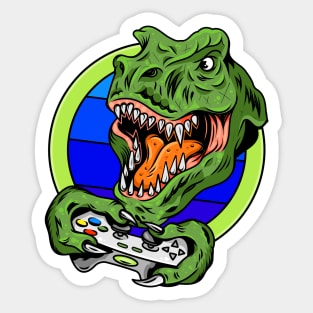 T-Rex Dino Gamer Sticker